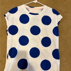 Boden Blue Polka Dot Short Sleeve Tee
